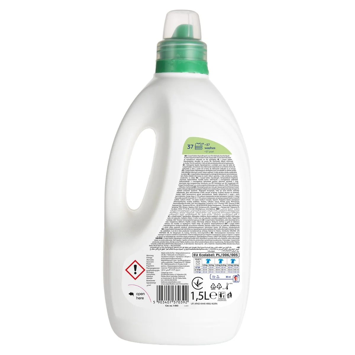 Hipoalergiczny eko-płyn  do prania dla niemowląt 1,5l​
