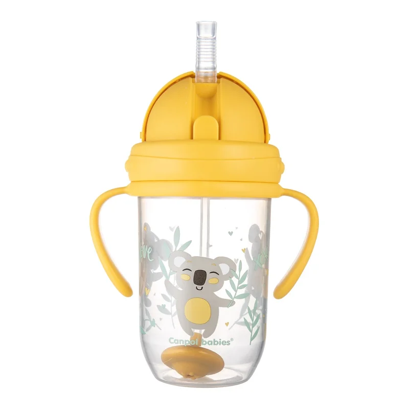 Kubek niekapek z rurką i odważnikiem Canpol babies 270 ml EXOTIC ANIMALS