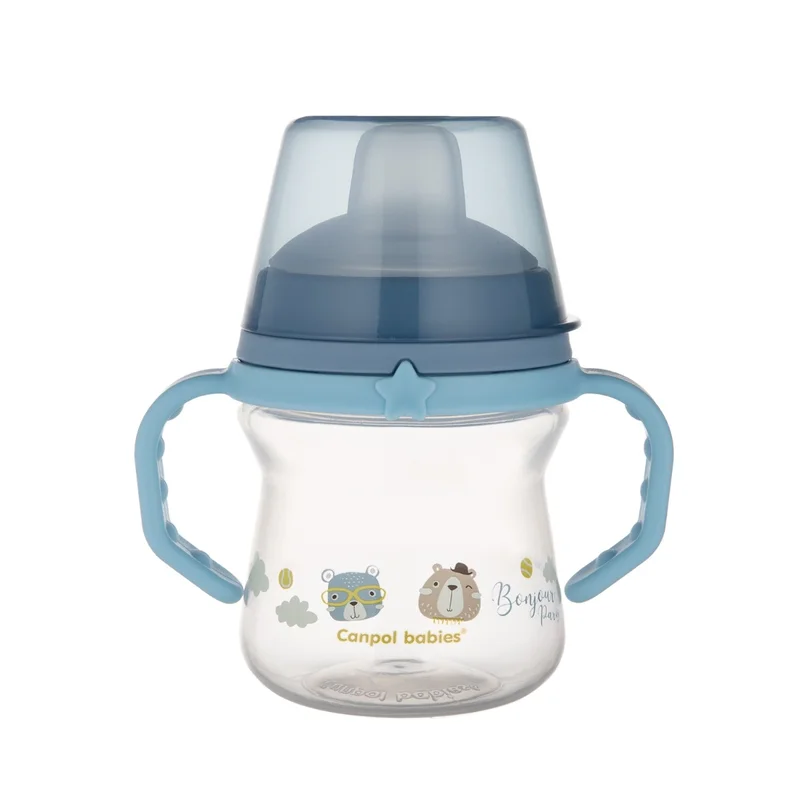 Canpol babies kubek z silikonowym ustnikiem FirstCup 150ml BONJOUR PARIS