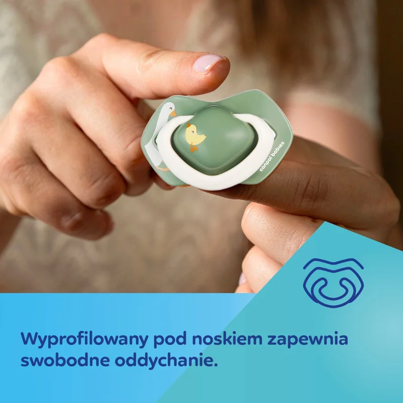 Canpol babies Smoczek silikonowy Light touch 0-6m symetryczny GOOSE 2 szt.
