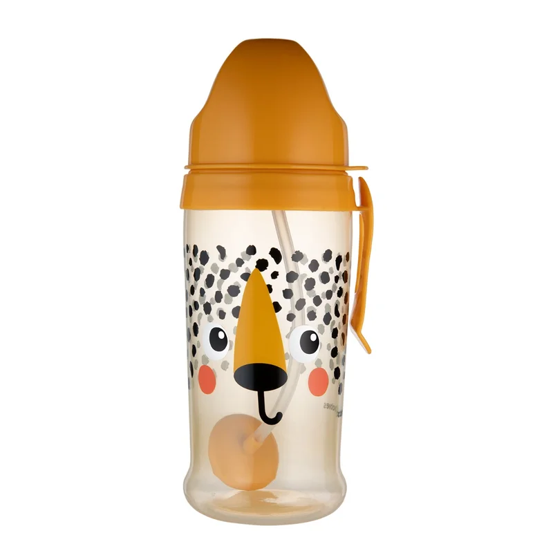 Canpol babies Bidon niekapek z rurką i odważnikiem BabiesBoo gepard