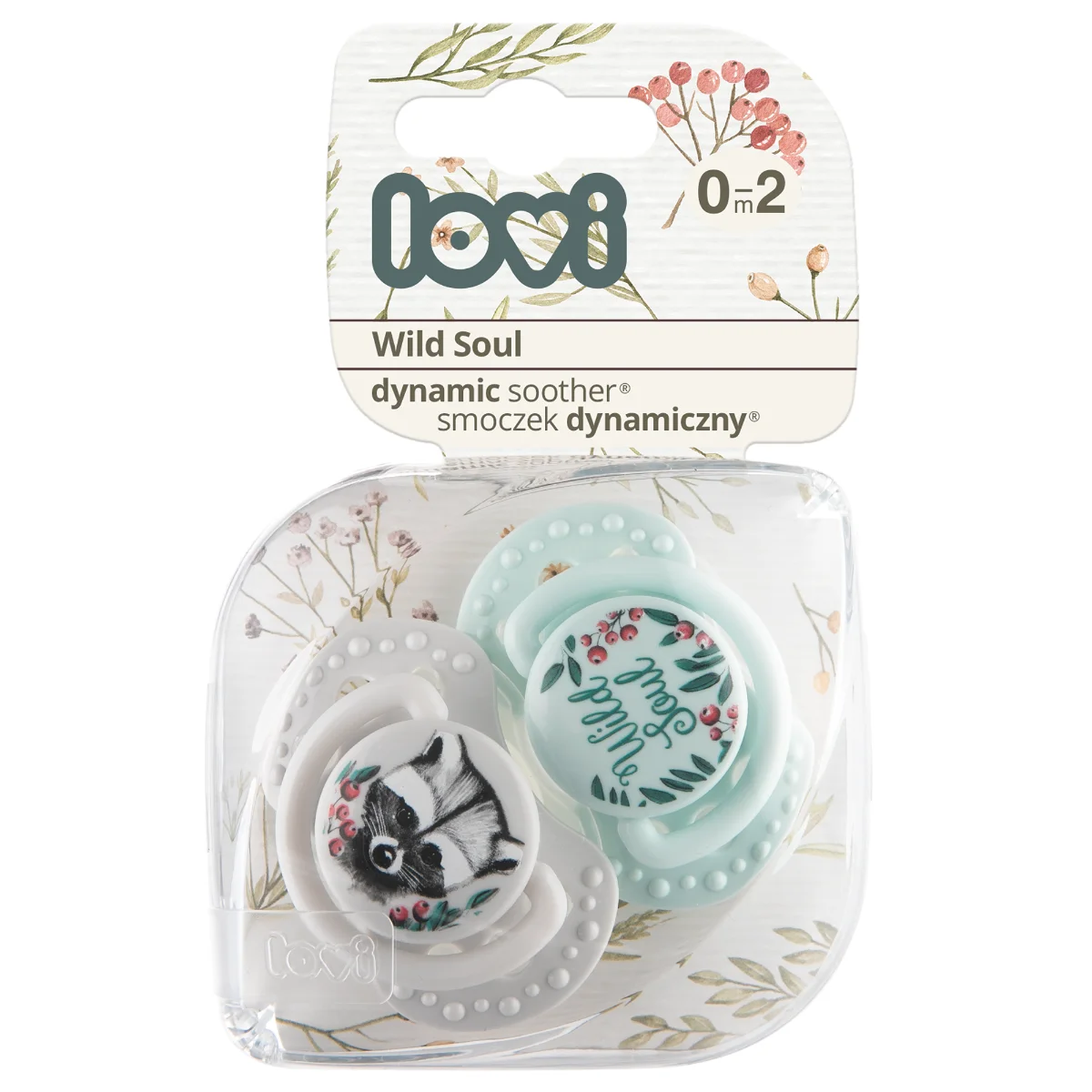 Smoczek silikonowy dynamiczny LOVI 0-2 m 2 szt. Wild Soul Boy