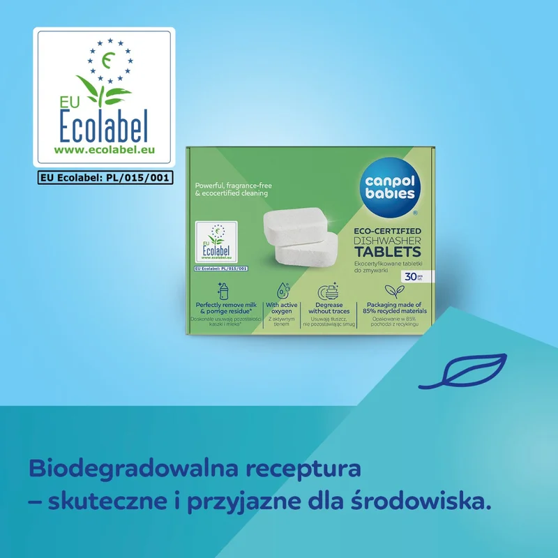 Canpol babies Ekocertyfikowane tabletki do zmywarki 30 szt.