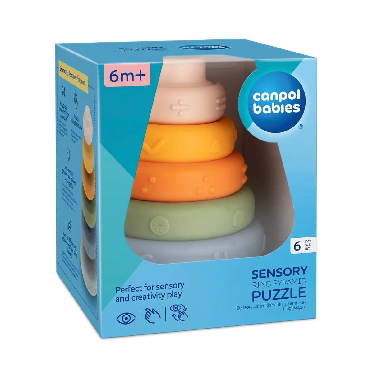 Canpol babies sensoryczna układanka piramidka