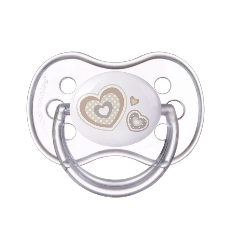 Canpol babies smoczek uspokajający silikon 0-6m okrągły NEWBORN BABY beżowy