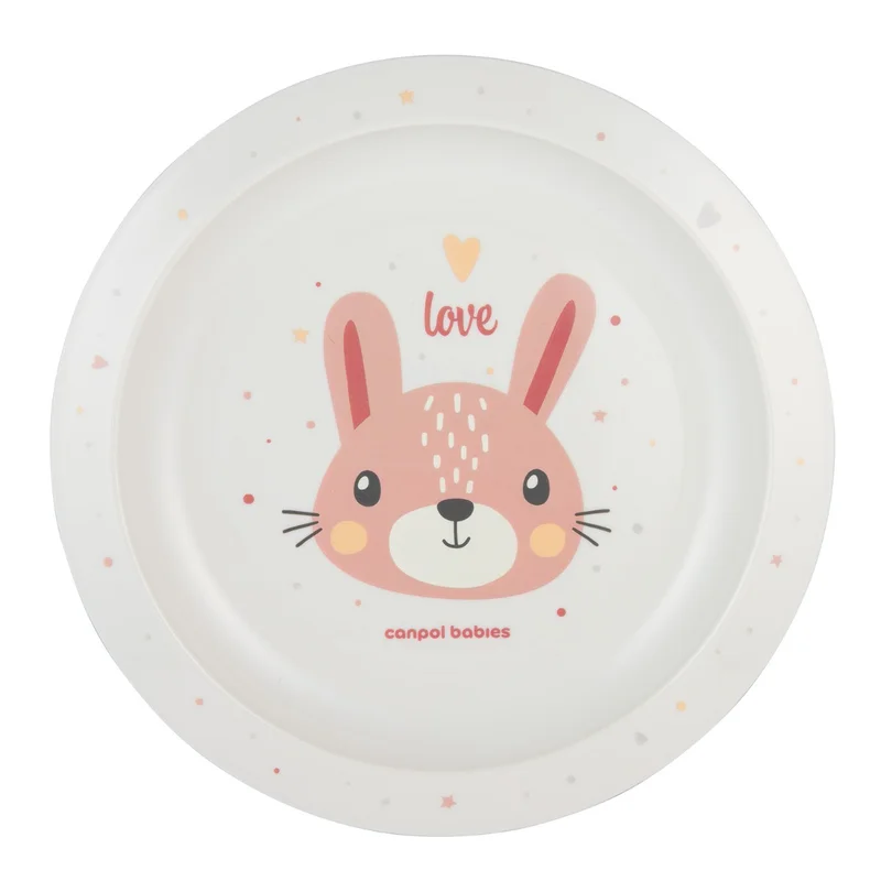 Canpol babies Talerz plastikowy dla dziecka CUTE ANIMALS