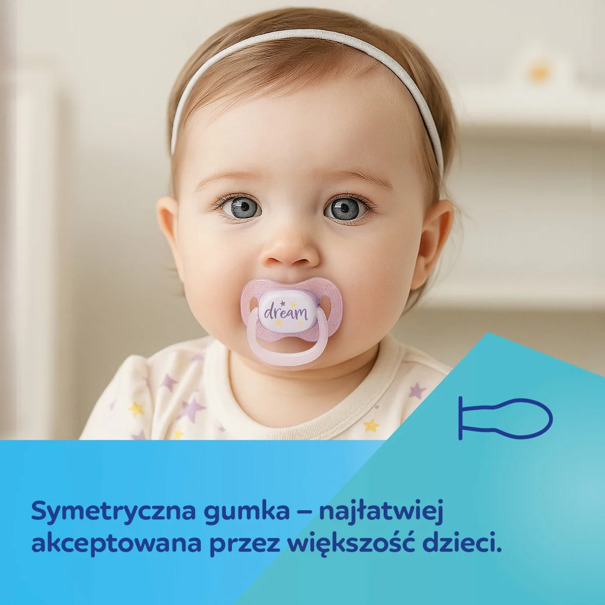 Canpol babies Smoczek uspokajający silikonowy symetryczny 0-6m NightGlow 2szt róż​