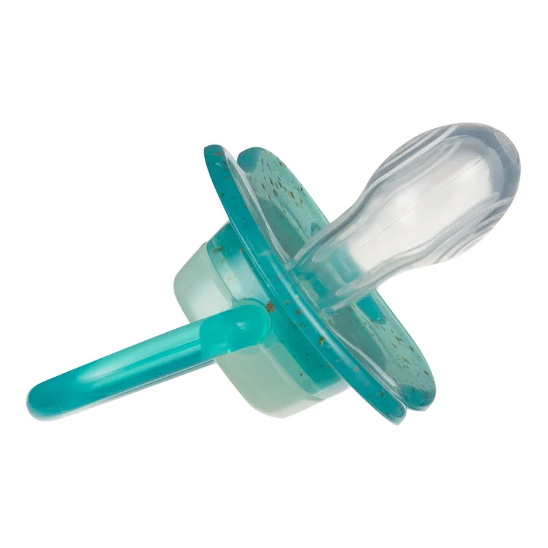 Canpol babies Smoczek uspokajający silikonowy symetryczny 0-6m NightGlow 2szt róż​
