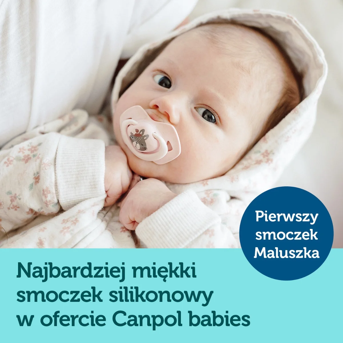 Canpol babies Smoczek silikonowy Light touch 0-6m symetryczny BONJOUR PARIS 2 szt.