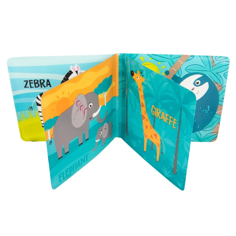 Canpol babies Miękka książeczka kąpielowa z piszczkiem WILD ANIMALS