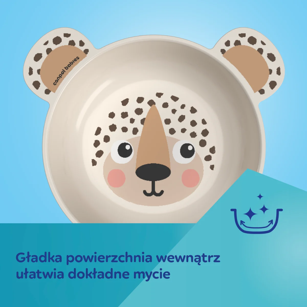 Canpol babies Miseczka z uszami z przyssawką 400 ml BabiesBoo kremowa