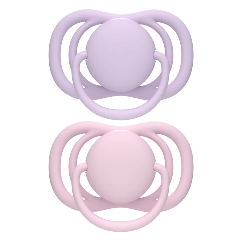 Canpol babies Smoczek adaptacyjny silikonowy 6-18m Natural Shape Lavender&Raspberry 2szt​