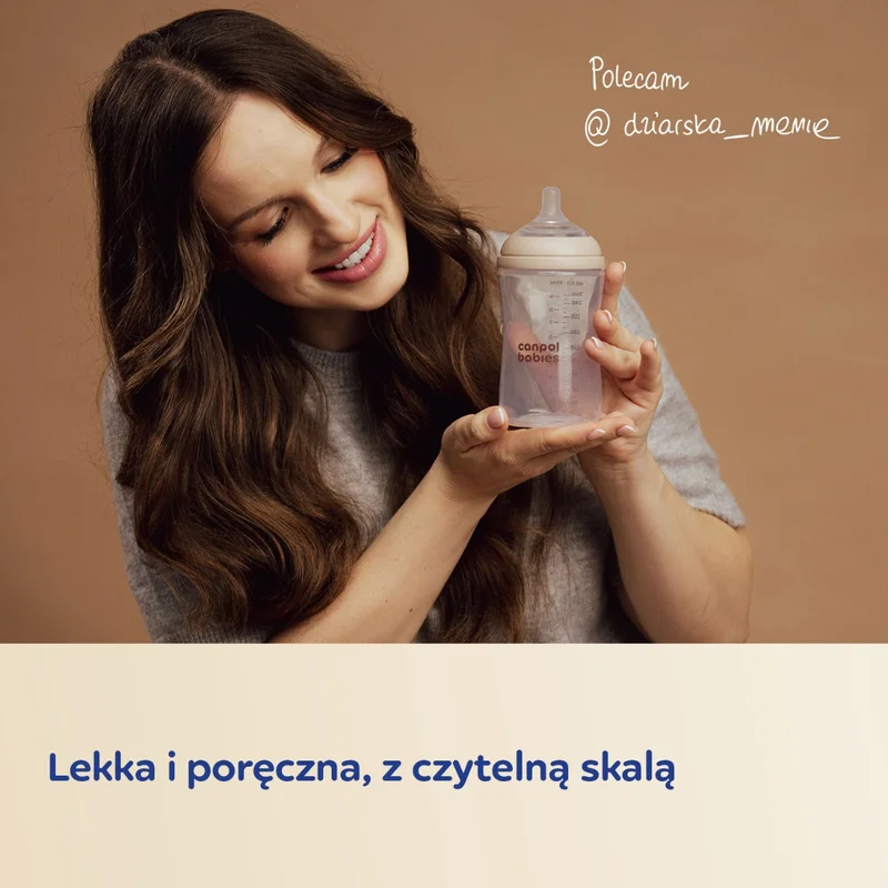 Canpol babies Butelka Natural Shape ze smoczkiem dwustrefowym 150 ml