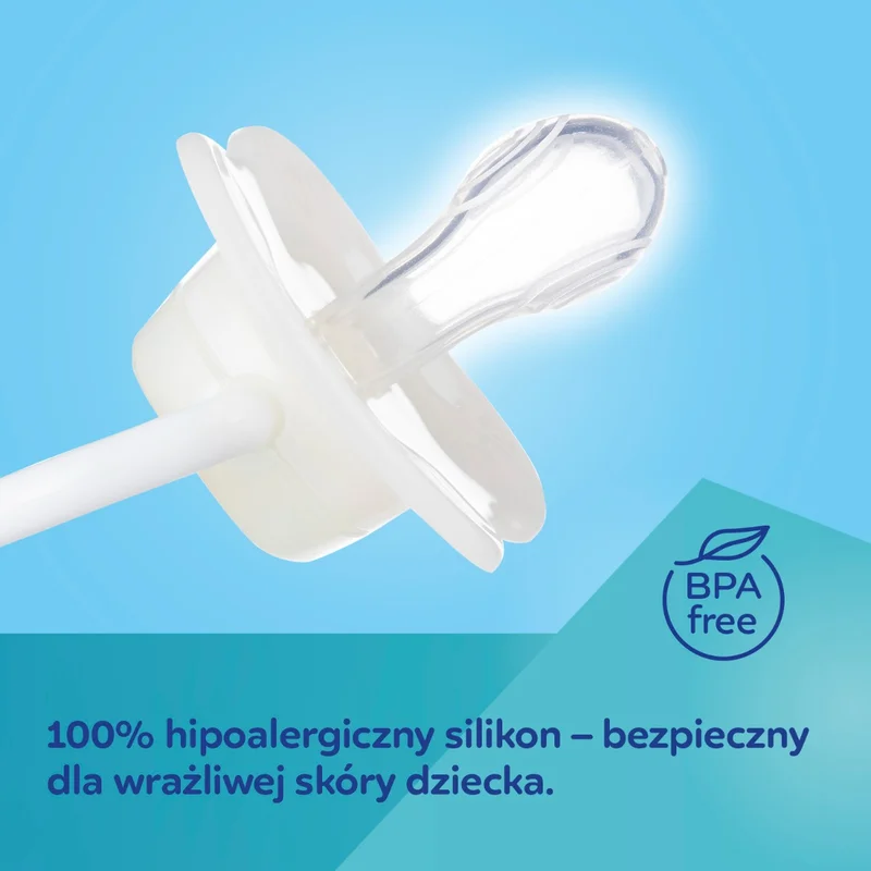 Canpol babies Smoczek uspokajający silikonowy symetryczny 6-18m LoveMum&Dad 2szt