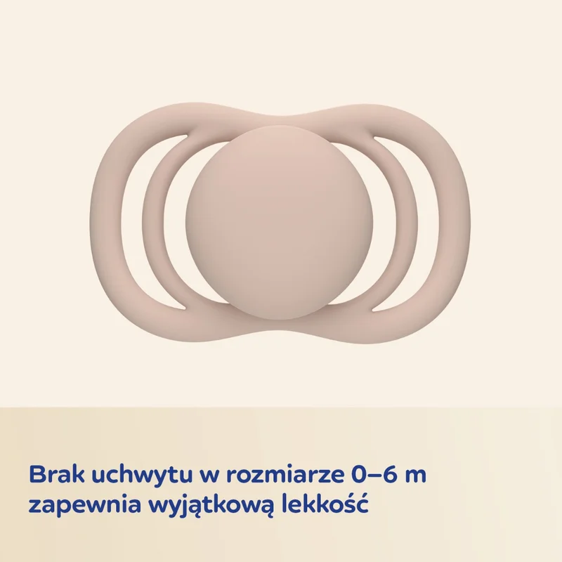 Canpol babies Smoczek adaptacyjny silikonowy 0-6m Natural Shape Milk 1 szt