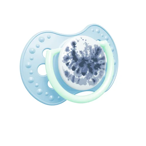 Smoczek silikonowy dynamiczny LOVI 3-6m 2 szt. Tie Dye Blue