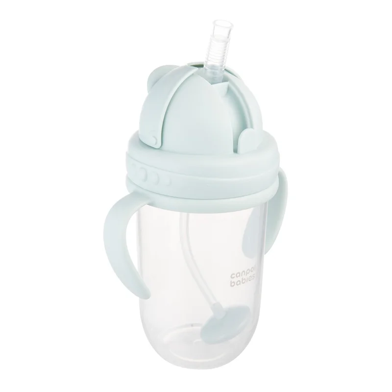 Canpol babies Kubek niekapek z rurką i odważnikiem 270 ml zielony