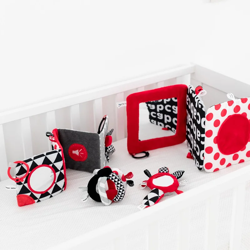 Canpol babies zabawka kontrastowa z piszczkiem i lusterkiem SENSORY TOYS
