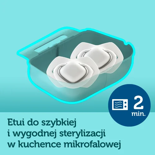 Canpol babies Smoczek silikonowy Light touch 18m+ symetryczny PURE COLOR 2 szt.