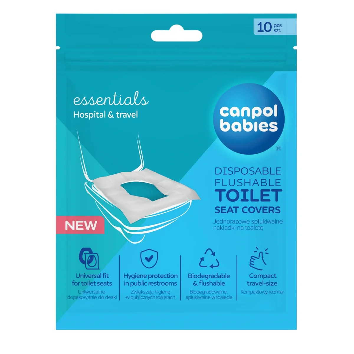 Canpol babies Jednorazowe spłukiwalne nakładki na toaletę 10 szt.