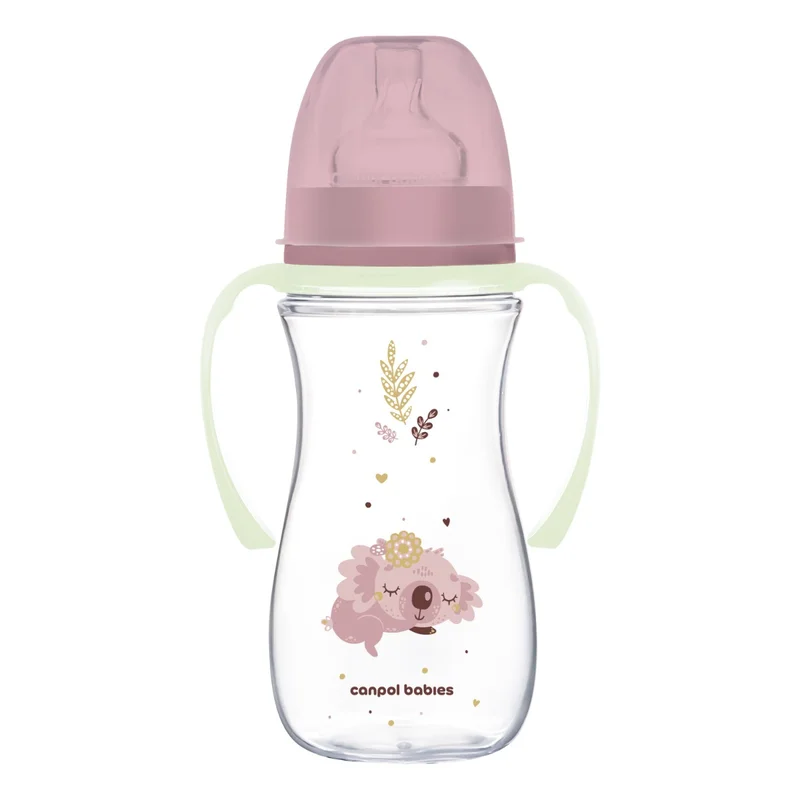 Canpol babies butelka szeroka antykolkowa ze świecącymi uchwytami PP EasyStart 300ml Sleepy Koala