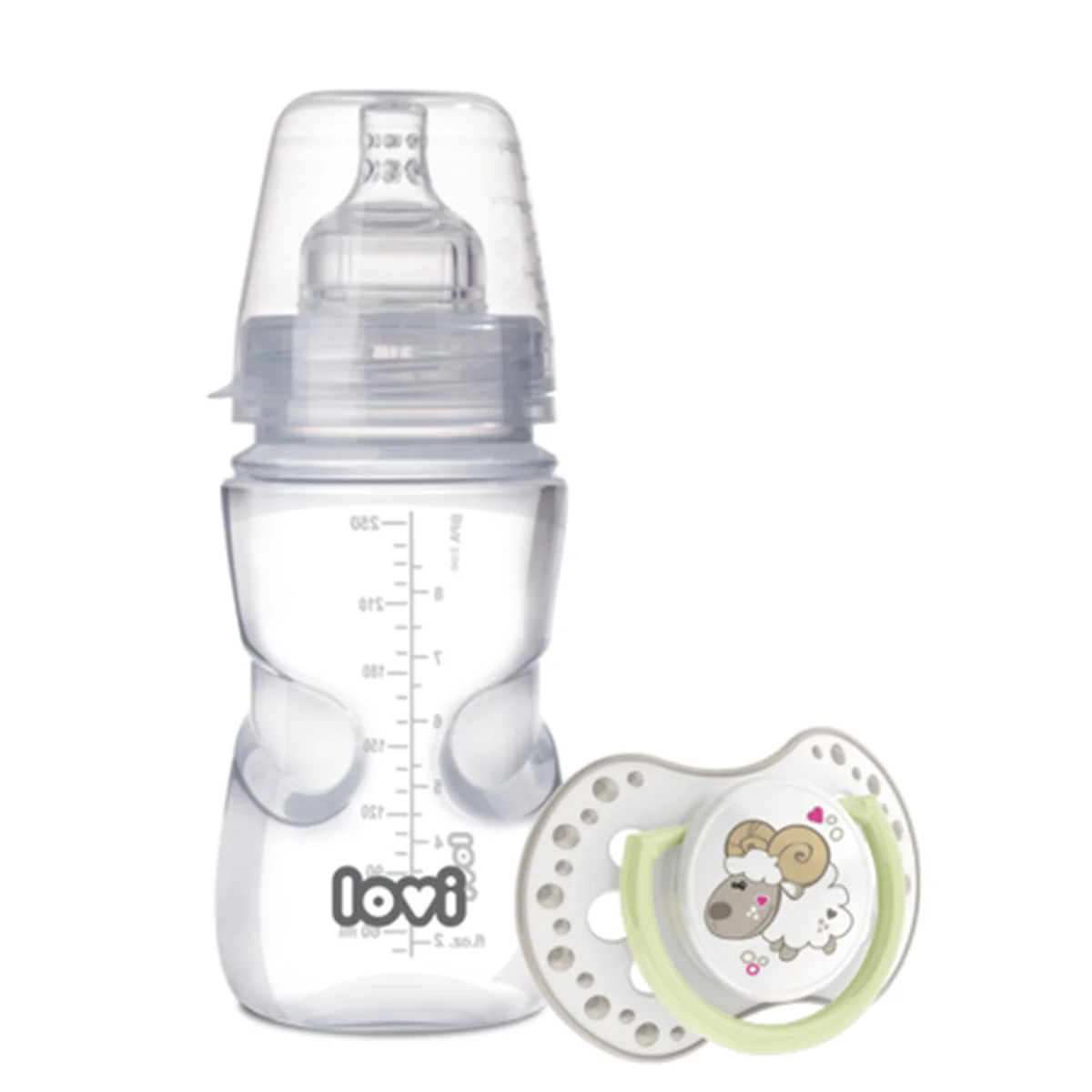 Lovi nicht störender Saugreflex Set Flasche 250ml(Brei)+sm.