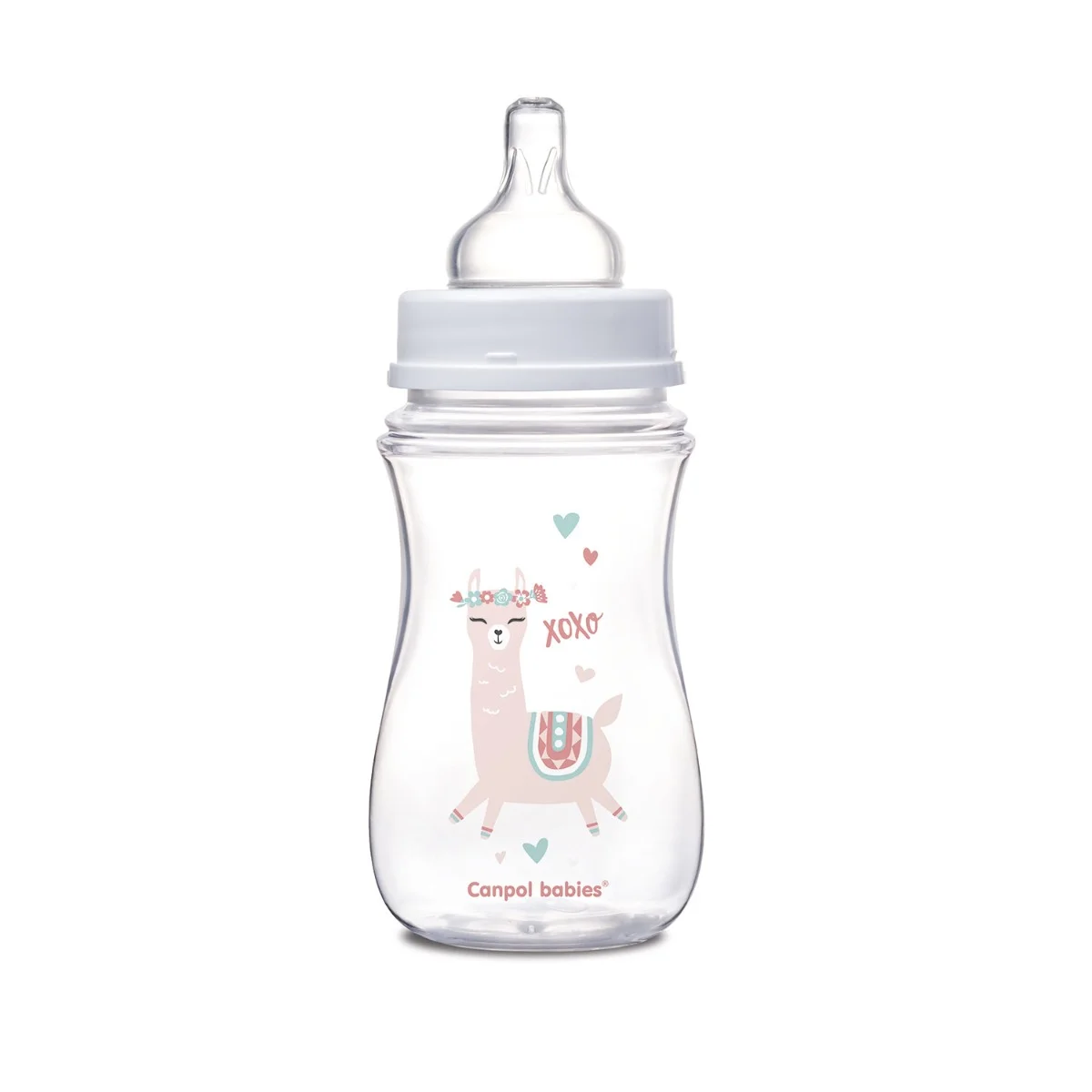 Butelka szeroka antykolkowa Canpol babies 240 ml PP EasyStart EXOTIC ANIMALS zielona