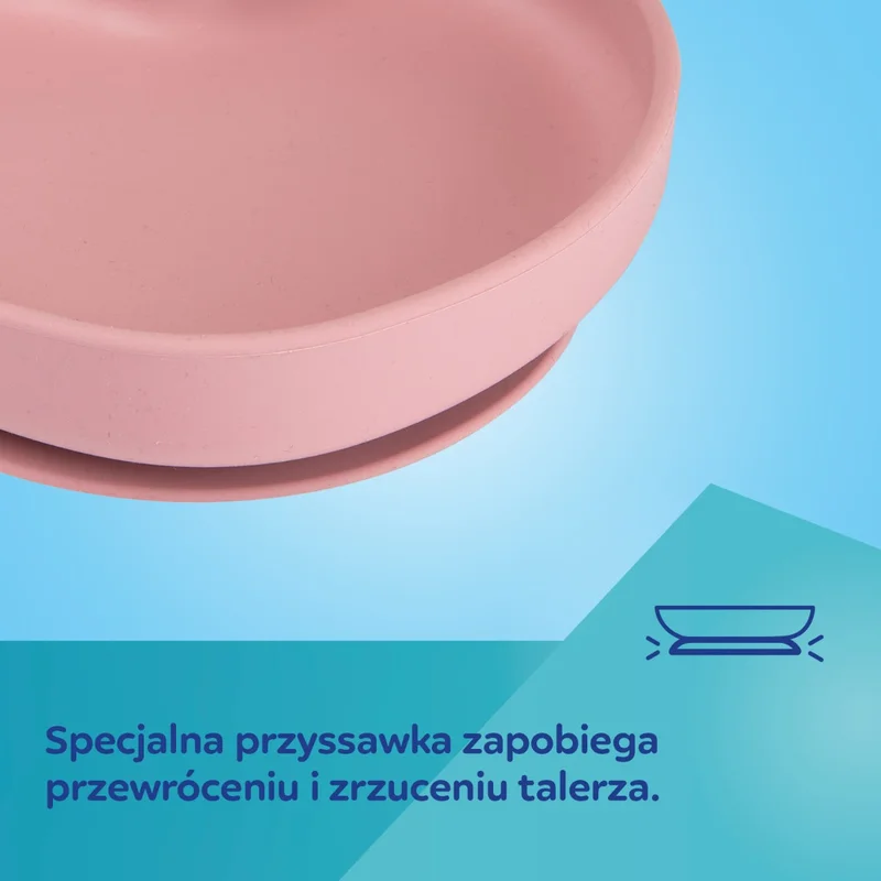 Canpol babies silikonowy talerz z przyssawką SERCE