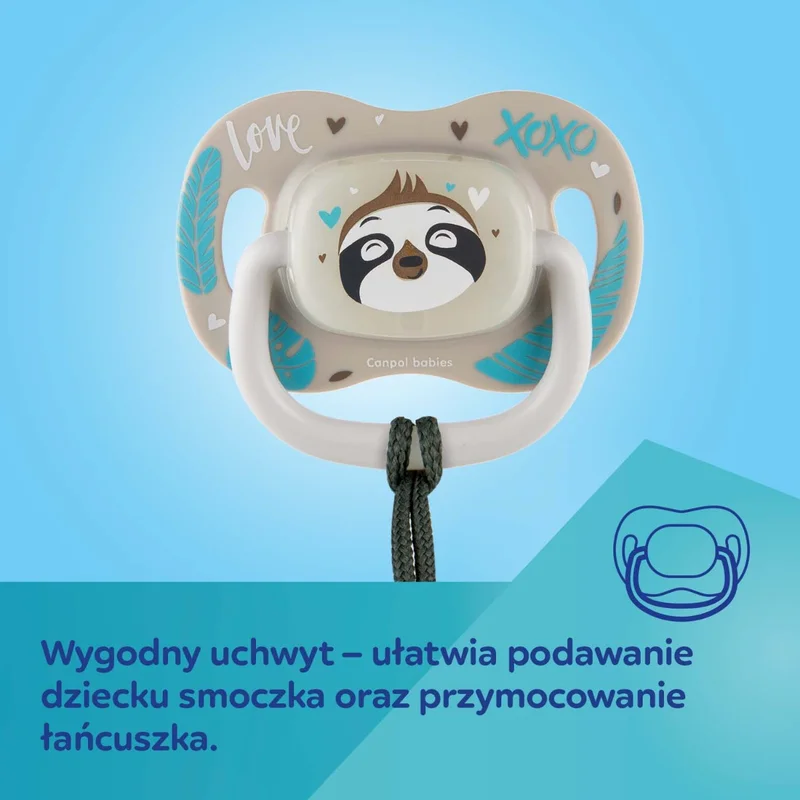 Canpol babies Smoczek silikonowy 0-6m symetryczny EXOTIC (koala)