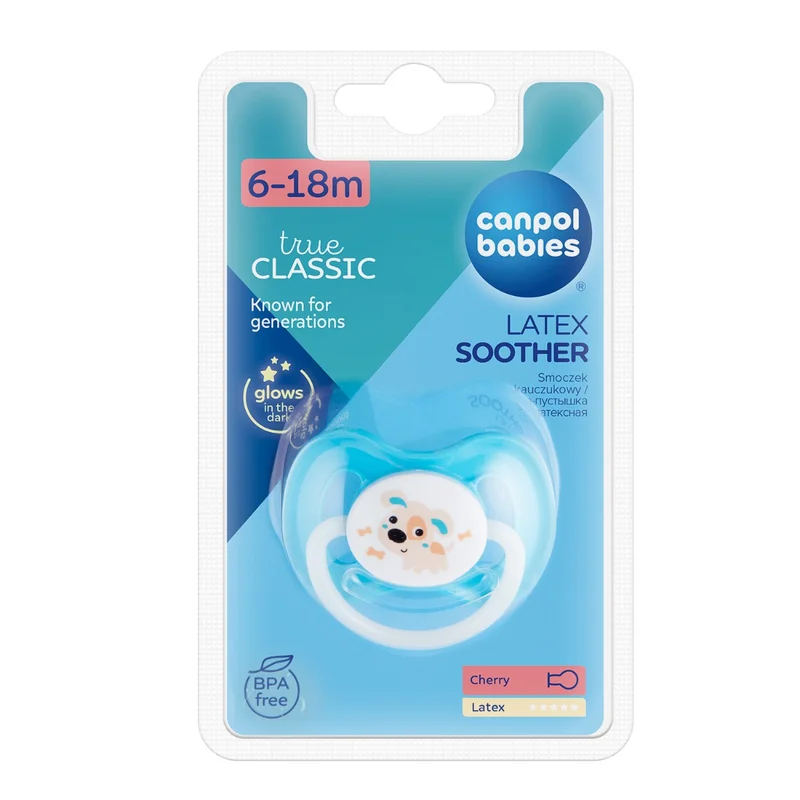 Canpol babies Smoczek uspok. kauczuk 6-18m okrągły BUNNY&COMPANY nieb.