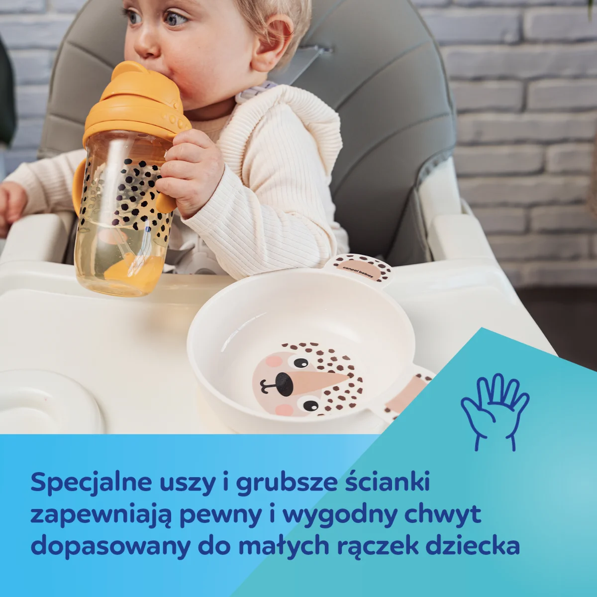 Canpol babies Miseczka z uszami z przyssawką 400 ml BabiesBoo kremowa