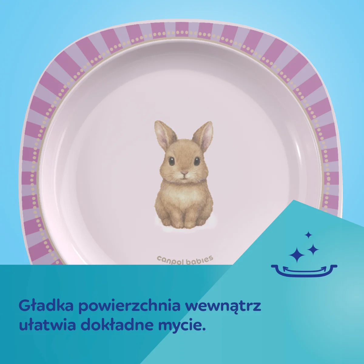Canpol babies Talerzyk z przyssawką 23 cm Woodland niebieski