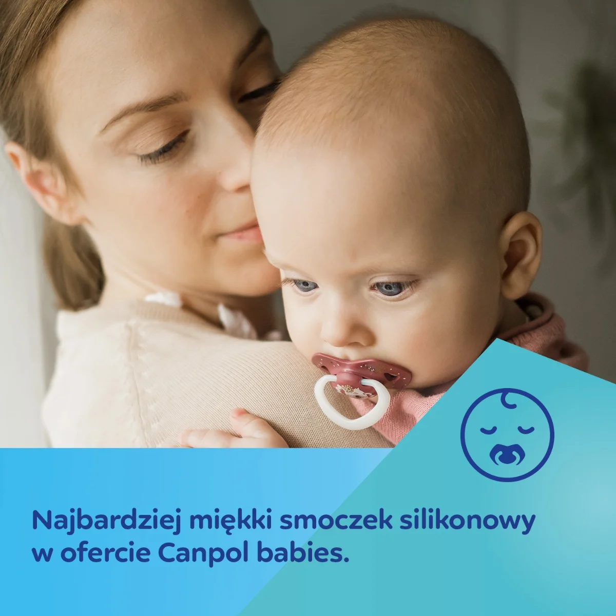 Canpol babies Smoczek silikonowy 0-6m symetryczny świecący w ciemności SLEEPY KOALA 2szt.