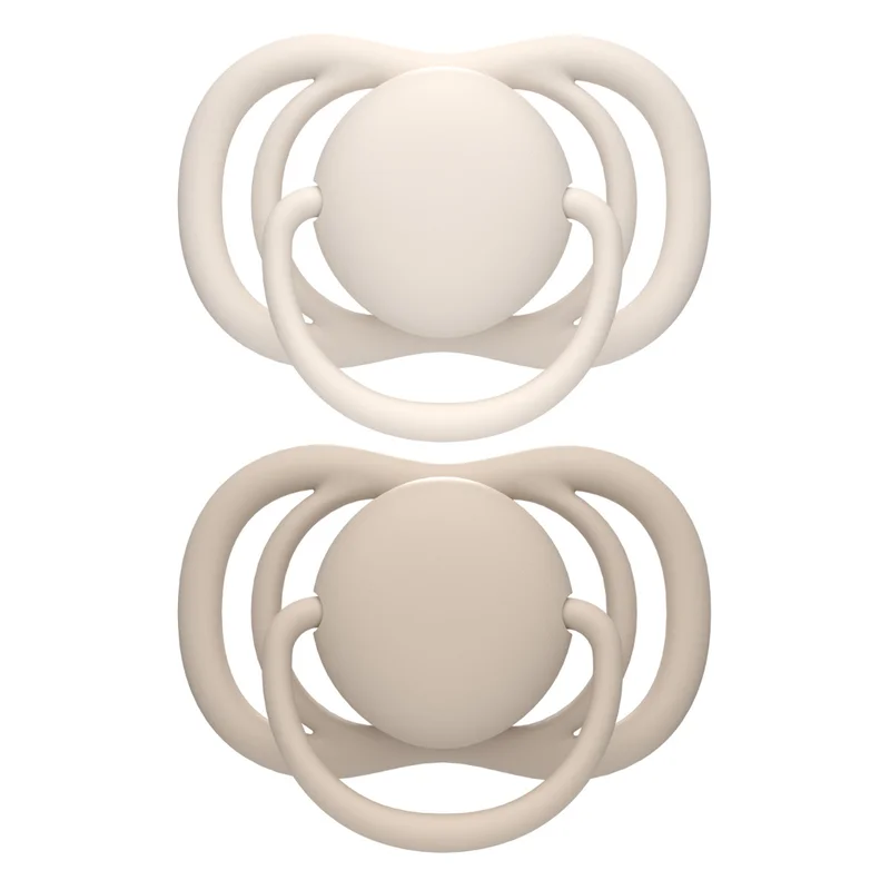 Canpol babies Smoczek adaptacyjny silikonowy 6-18m Natural Shape Milk&LightCocoa 2szt​ 