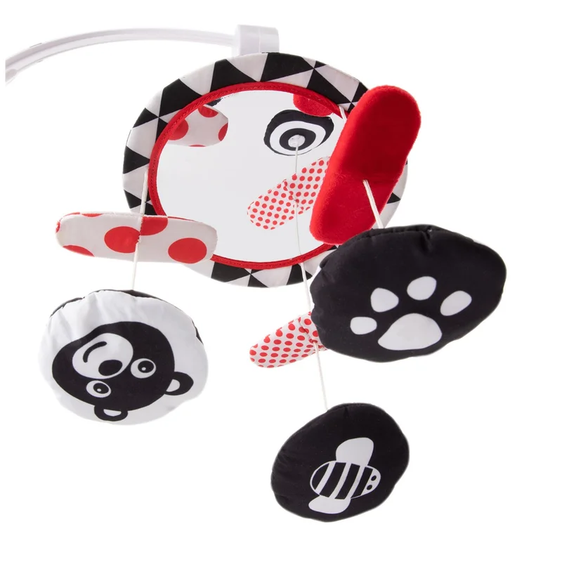 Canpol babies kontrastowa karuzela pluszowa z pozytywką SENSORY TOYS