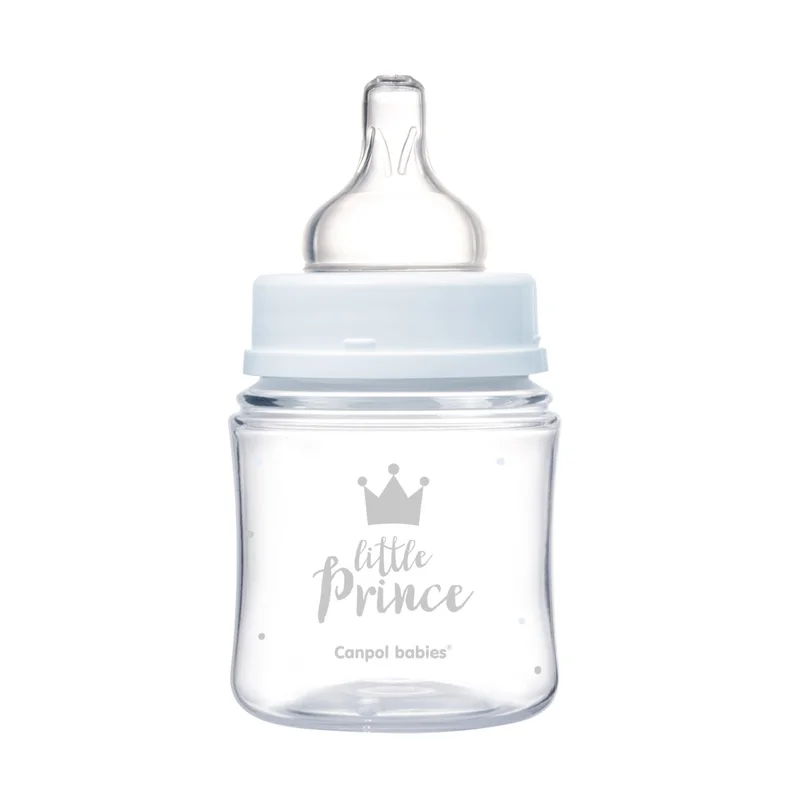 Butelka szeroka antykolkowa Canpol babies 120 ml PP EasyStart ROYAL BABY niebieska