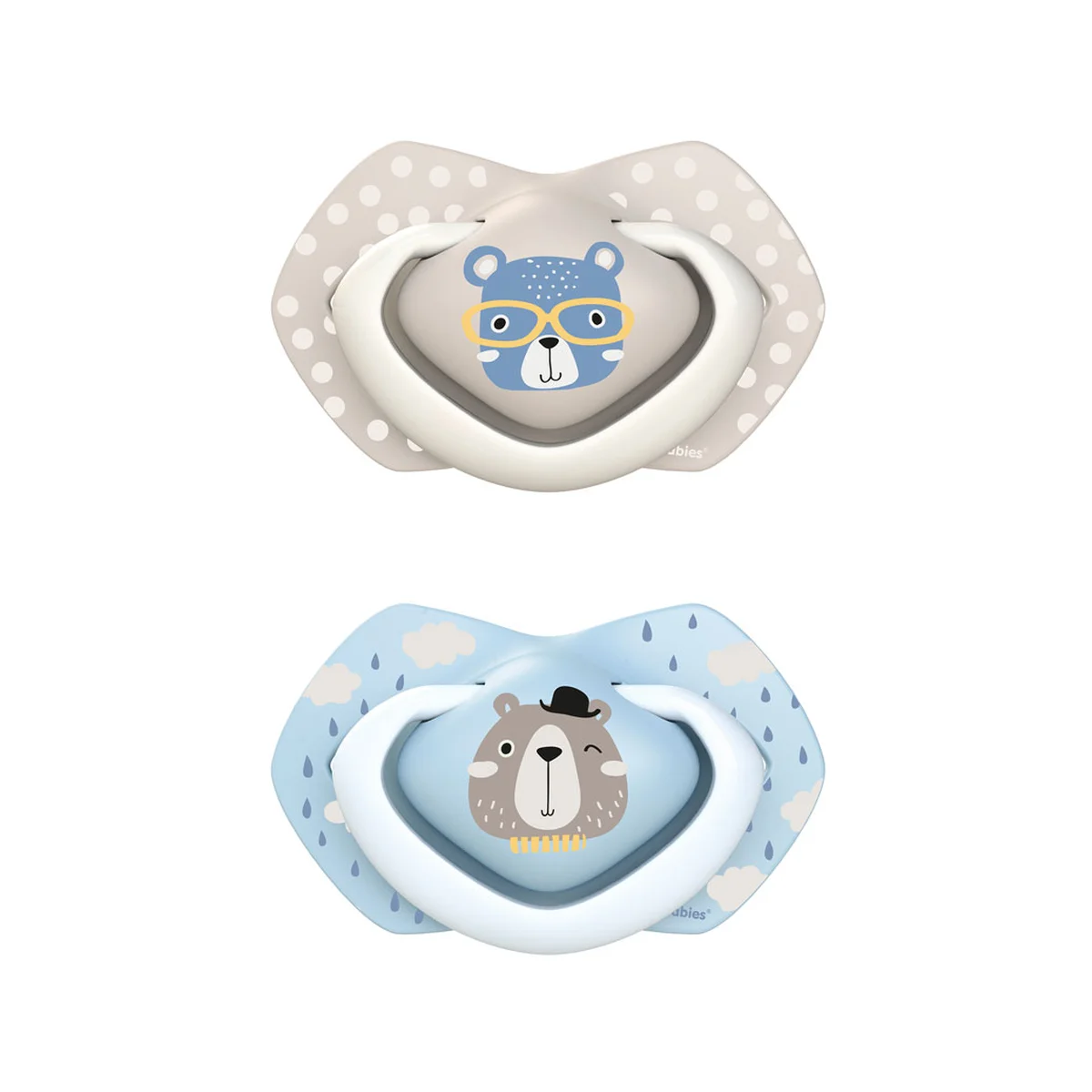 Canpol babies Smoczek silikonowy Light touch 0-6m symetryczny BONJOUR PARIS 2 szt.