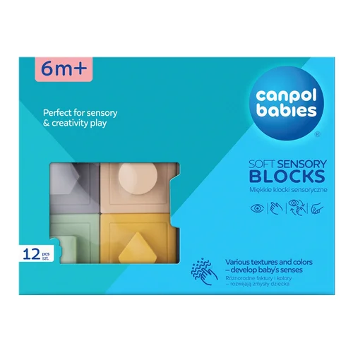 Canpol babies miękkie klocki sensoryczne 12szt.