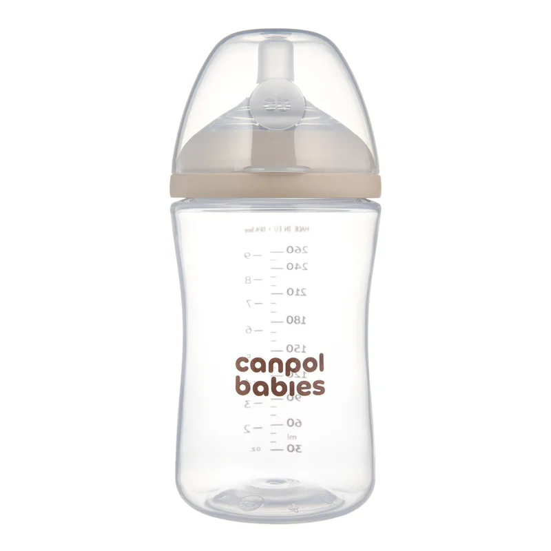 Canpol babies Butelka Natural Shape ze smoczkiem dwustrefowym 260 ml
