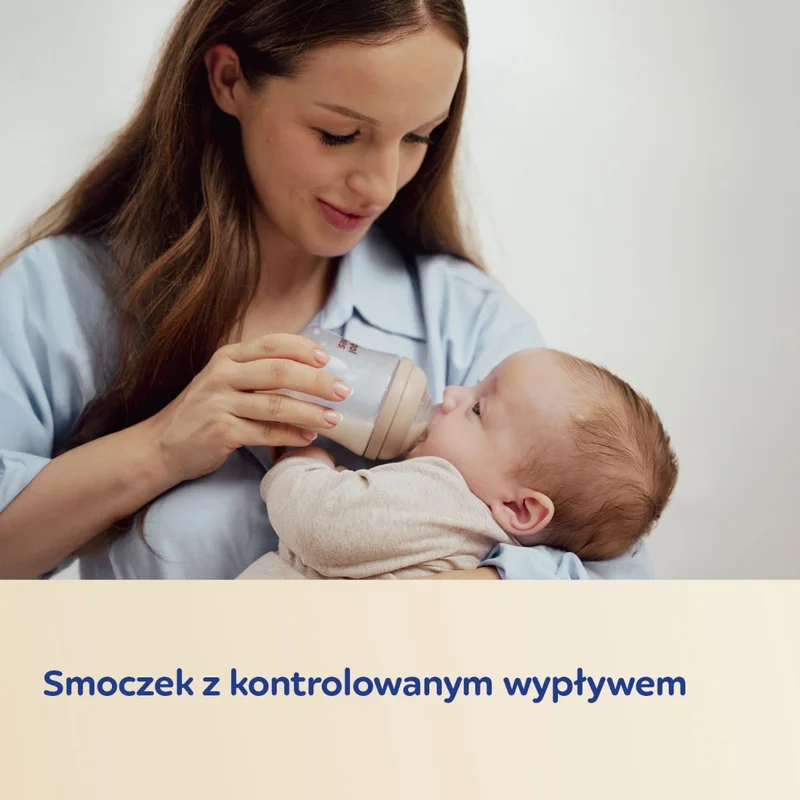 Canpol babies Butelka Natural Shape ze smoczkiem dwustrefowym 150 ml