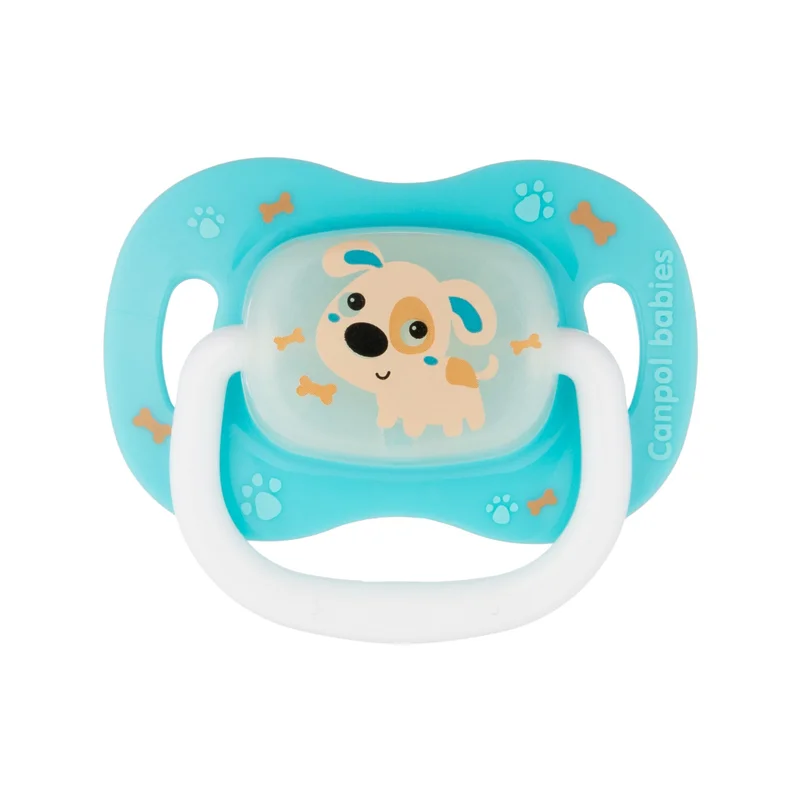 Canpol babies smoczek uspokajający silikon 0-6m symetryczny BUNNY&COMPANY niebieski