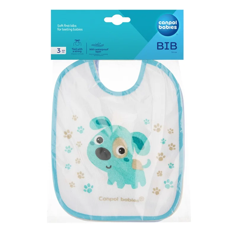  Zestaw śliniaków Canpol babies nieprzemakalnych z frotte 3 szt. BUNNY&COMPANY
