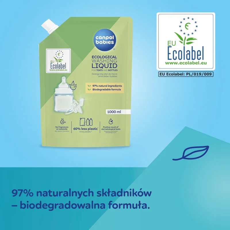 Canpol babies Ekologiczny płyn do mycia butelek i smoczków 1000 ml​