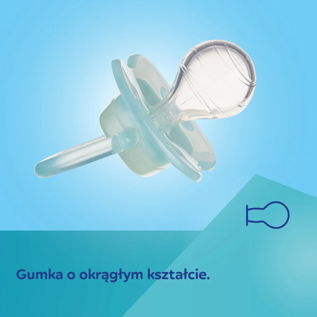 Canpol babies smoczek uspokajający silikon 0-6m okrągły Love&Sea niebieski