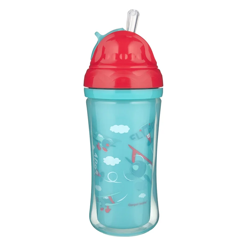Canpol babies bidon ze składaną rurką silikonową 260ml samoloty