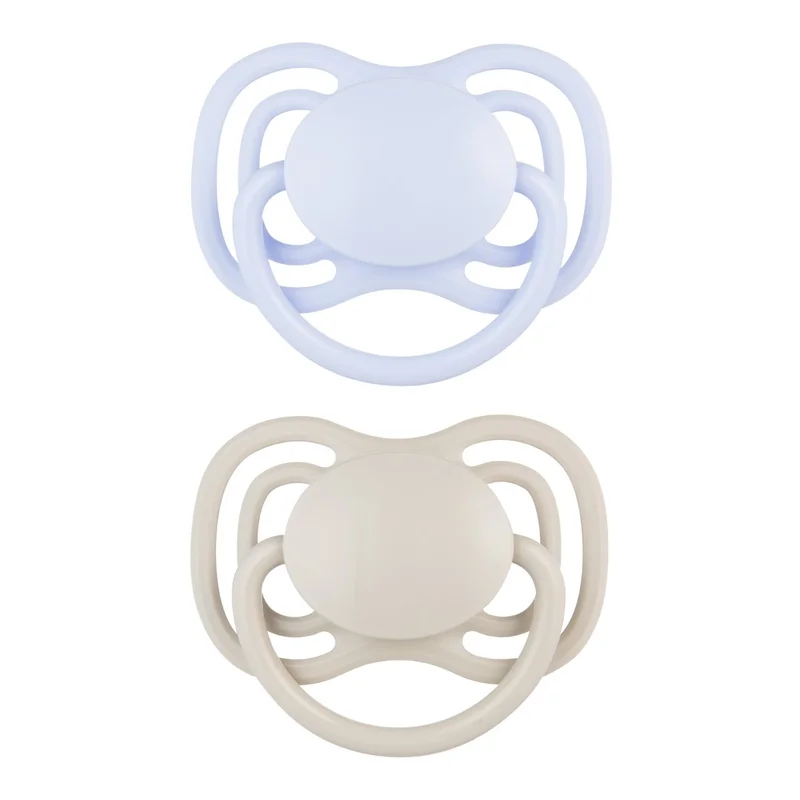 Canpol babies Smoczek silikonowy 0-6m symetryczny DENTAL AIR 2 szt. nieb.