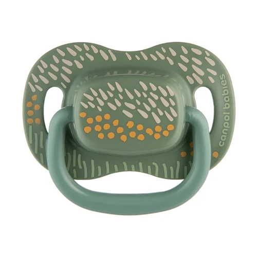 Canpol babies Smoczek usp. silikonowy symetryczny 18m+ MOUNTAINS 2 szt. zielone