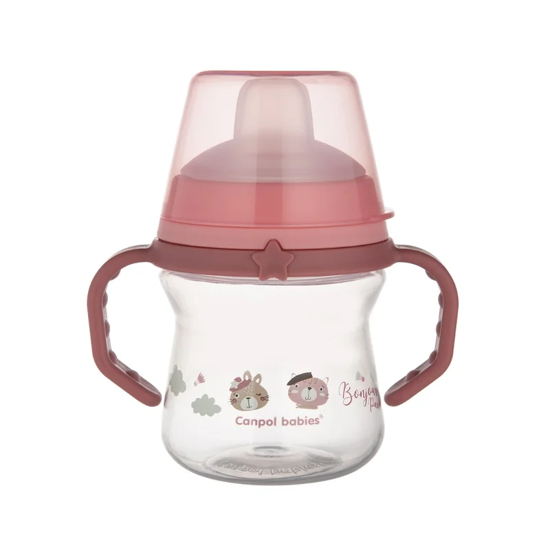 Canpol babies kubek z silikonowym ustnikiem FirstCup 150ml BONJOUR PARIS