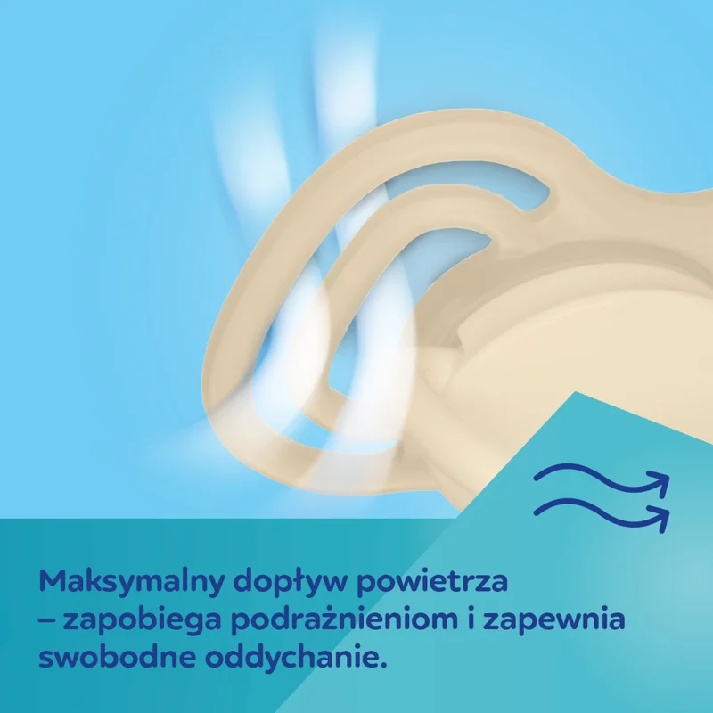 Canpol babies Smoczek silikonowy 0-6m symetryczny DENTAL AIR 2 szt. nieb.