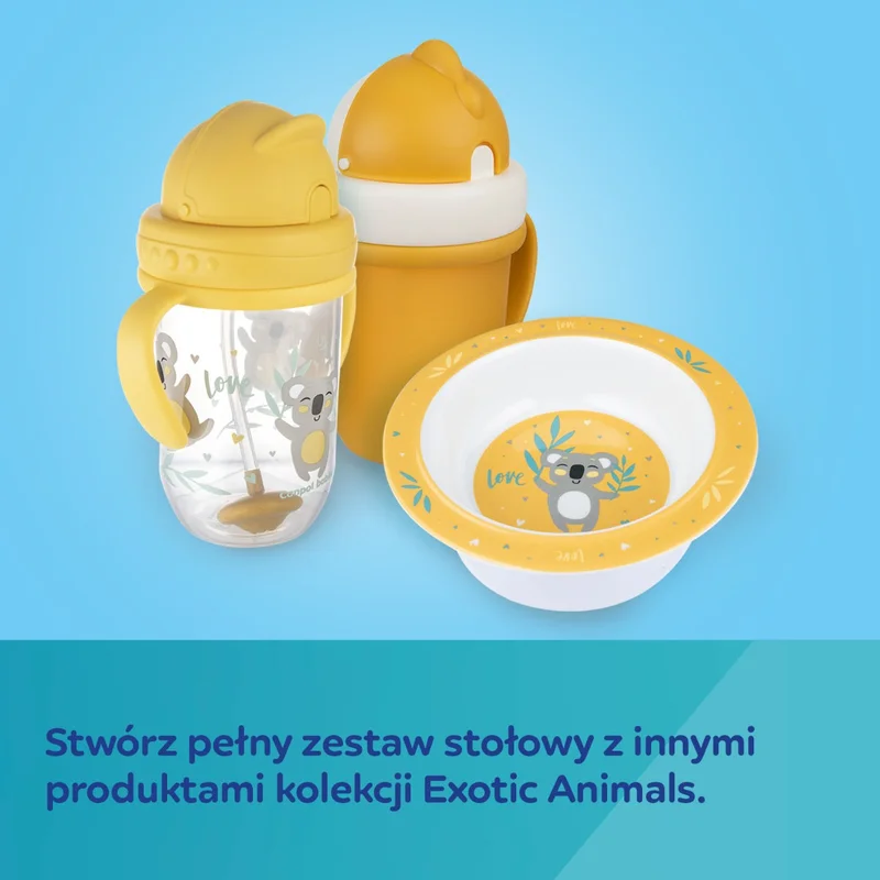 Canpol babies miska z przyssawką z melaminy 270ml EXOTIC ANIMALS